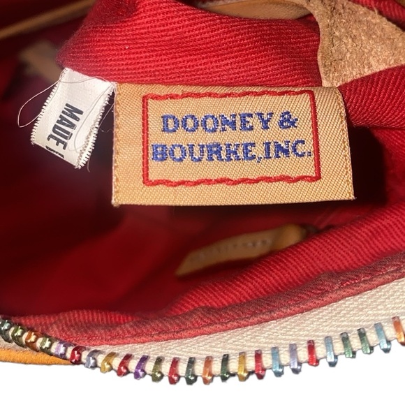 Vintage Dooney & Bourke Tan/Rainbow Hobo Shoulder Bag - Picture 11 of 17